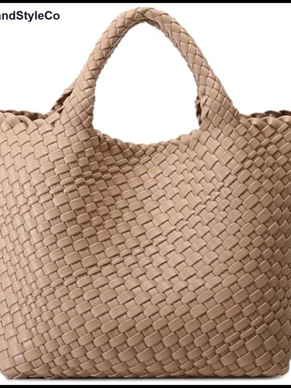 Vegan Leather Woven Hobo Shoulder Bag Women Handmade Tote Satchel Purse